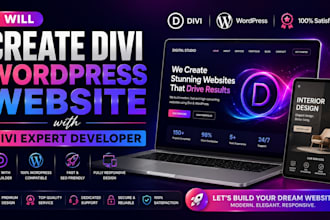 design divi wordpress website with divi expert developer