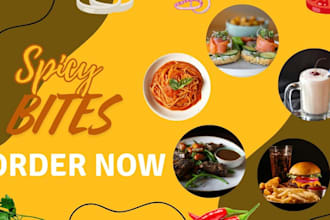 make modern food poster design