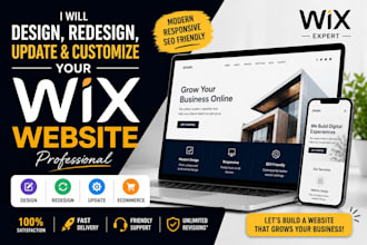 design wix website and update wix website