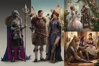 draw character art fantasy character for dnd and pathfinder