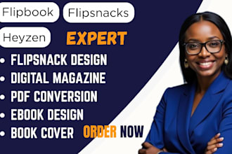 design your flipbook using flipsnack, heyzine, fliplink fliphtml5, publuu, issu