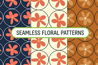 create cute seamless floral patterns for fabric and textile