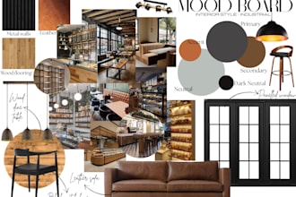 create mood boards for interior spaces