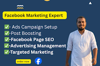 facebook ads run with post boosting and advertising and SEO