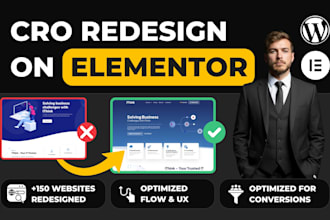 redesign elementor landing pages and full website for cro
