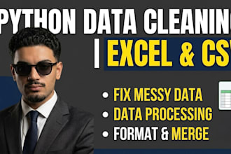clean, fix, and format your messy excel or CSV data using python