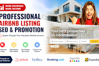 create airbnb booking seo listing promote vrbo airbnb agoda expedia booking com