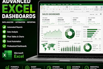 develop advanced excel dashboards, automated reports, and analytics solutions