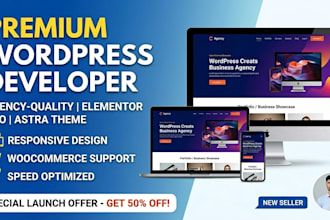 build wordpress websites using elementor pro and astra