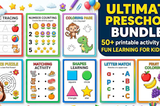 design printable preschool activity worksheets