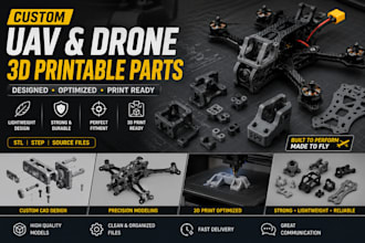 create 3d printable drone and uav parts