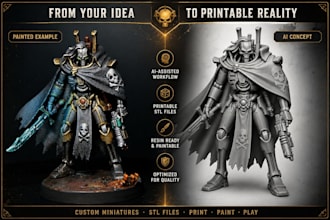 create a custom printable 3d miniature