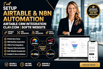 setup airtable n8n automation airtable crm integration clay com softr website