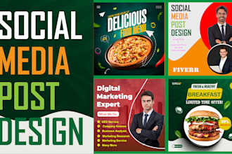 design professional social media posts for instagram, facebook post design