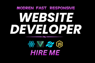 build modren website development as a frontend developer