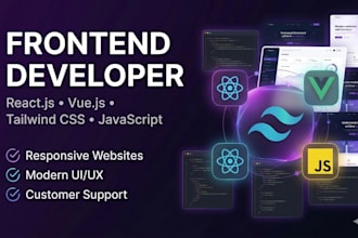 build modren react, vue website as a frontend developer