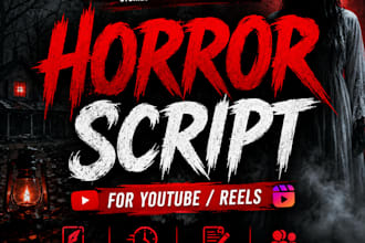 write engaging horror story scripts for youtube or reels