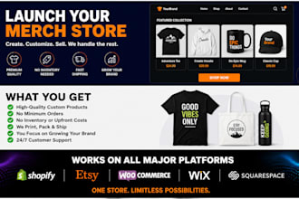 set up print on demand merch spreadshirt store spreadshop shopify website design
