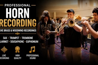 record professional sax tuba trumpet, trombone, clarinet, sousaphone, euphonium