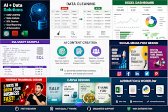 use ai, sql, excel for data analysis and automation