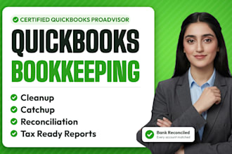 catchup, cleanup, reconcile in quickbooks online bookkeeping