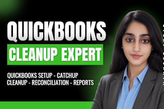 catchup, cleanup, reconcile in quickbooks online bookkeeping