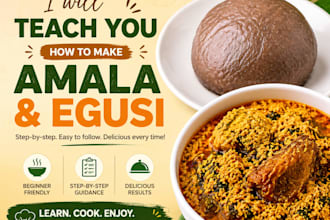 teach you how to make amala and egusi