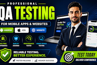 do mobile app QA testing for IOS and android 12 20 tester website user testing