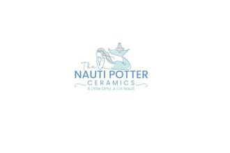 design fun whimsical ceramics pottery company nauti potter logo