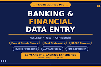 do accurate financial and banking data entry in excel