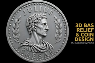 sculpt your bas relief, coin, medallion and pendant for cnc and 3d printing