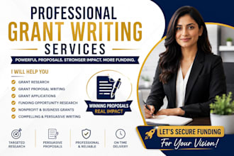 write winning grant proposals, grant research, and applications