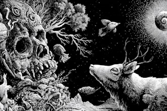 draw black and white illustrations