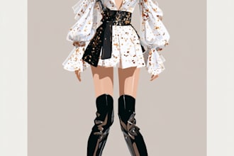 draw professional fashion illustrations and accessories