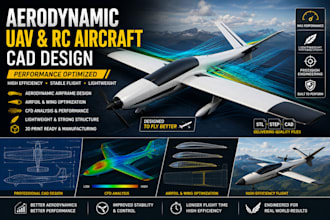 do aerodynamic uav and rc aircraft cad design