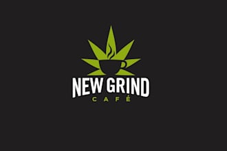 design looking grind cafe logo