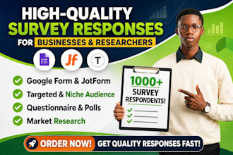 conduct online survey, questionnaire, google form typeform for targeted response