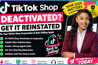 reinstate tiktok shop suspension and fix deactivation  setup tiktok shop manage