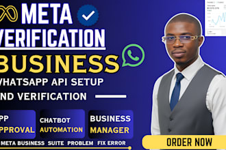 verify meta business account, business manager and whatsapp business API
