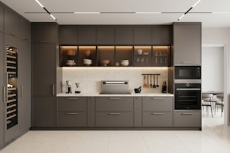 design custom kitchen cabinets, wardrobe, pantry and casework with rendering
