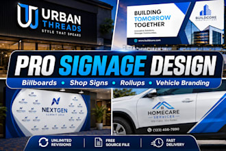 design signage, signboard, billboard and shop front