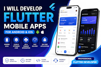 develop flutter apps for android and ios