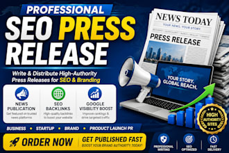 write and distribute professional SEO press releases to top media outlets