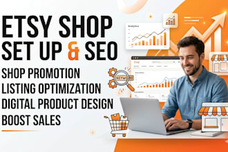 do etsy SEO, etsy shop setup, etsy promotion, ranking and boost etsy sales fast
