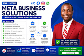 set up meta business suite, whatsapp api, meta business verification, meta pixel