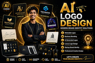 create modern ai logo design for your brand