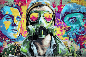 draw graffiti designs murals and wall art or skateboards