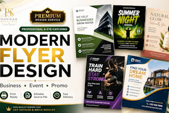 design business flyer, event flyer, promotional flyer or poster