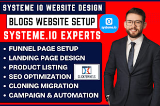 build systeme io clickfunnels funnel landing page systeme io blog website expert
