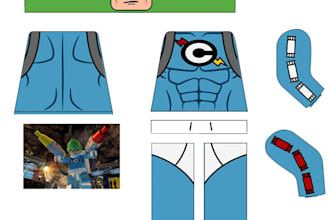 do 3d lego decal minifigure sticker design,lego minifigure for uv and pad print